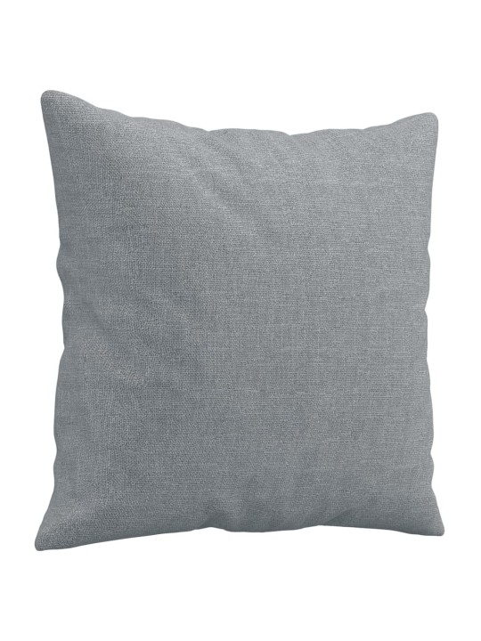 2dílná sedací souprava s polštáři světle šedá textil