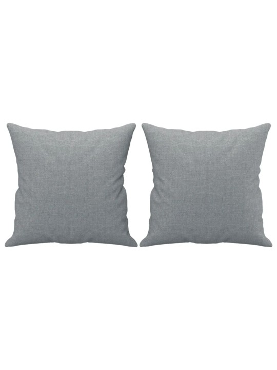 2dílná sedací souprava s polštáři světle šedá textil