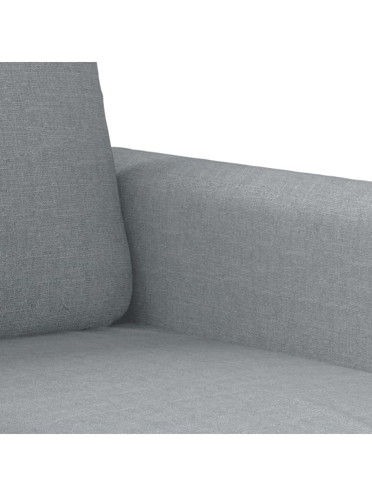 2dílná sedací souprava s polštáři světle šedá textil