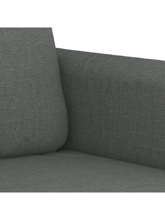 2dílná sedací souprava s polštáři tmavě šedá textil