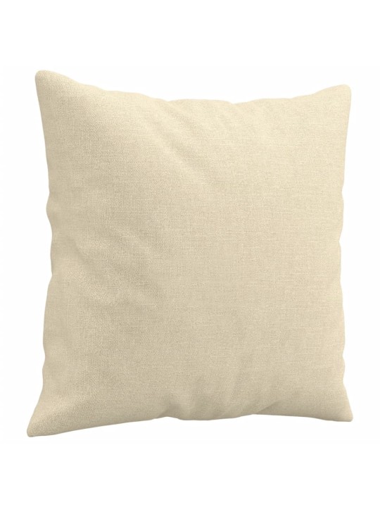 2dílná sedací souprava s polštáři krémová textil