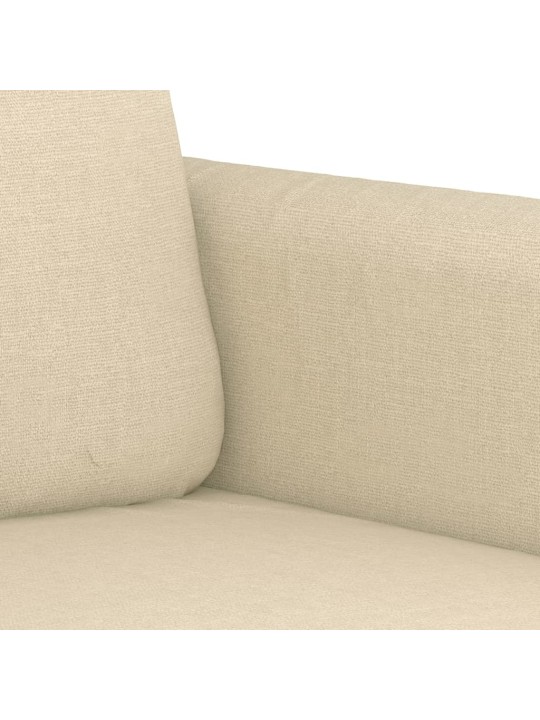 2dílná sedací souprava s polštáři krémová textil