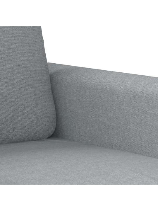 3dílná sedací souprava s polštáři světle šedá textil
