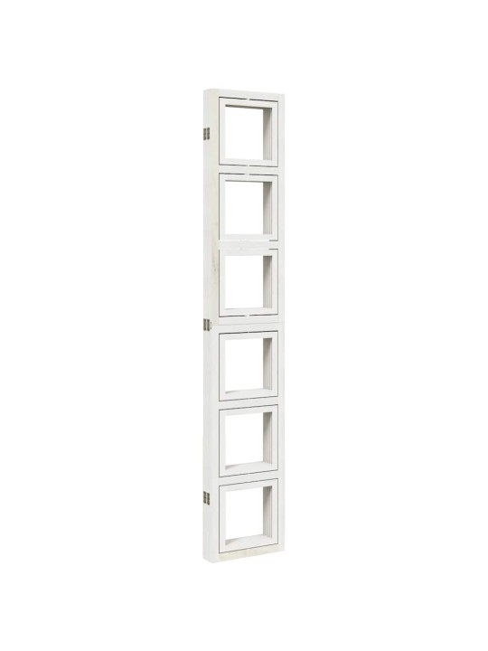 Paraván 5dílný bílý masivní dřevo pavlovnie