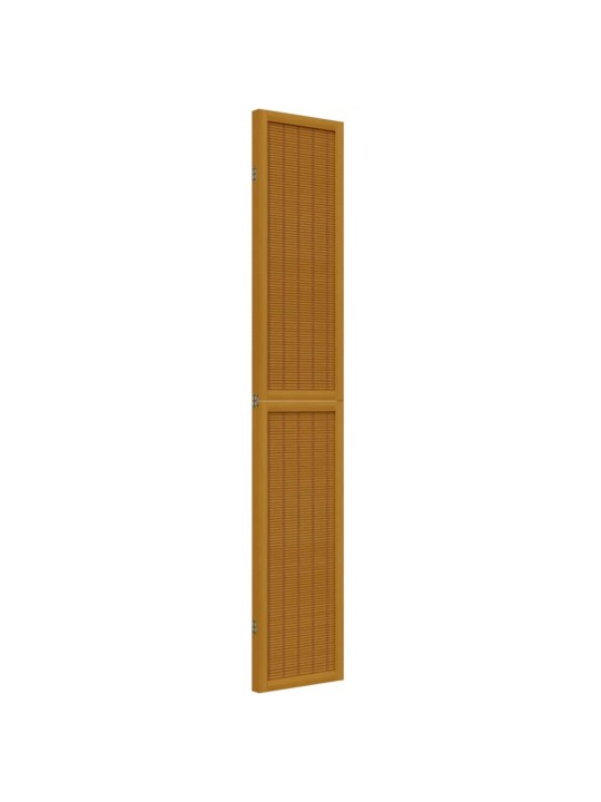 Paraván 3dílný hnědý masivní dřevo pavlovnie