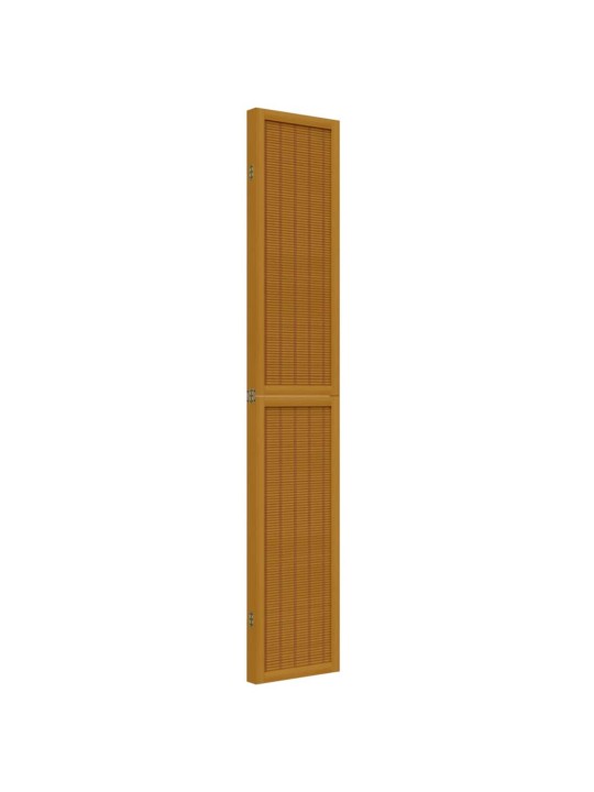 Paraván 4dílný hnědý masivní dřevo pavlovnie