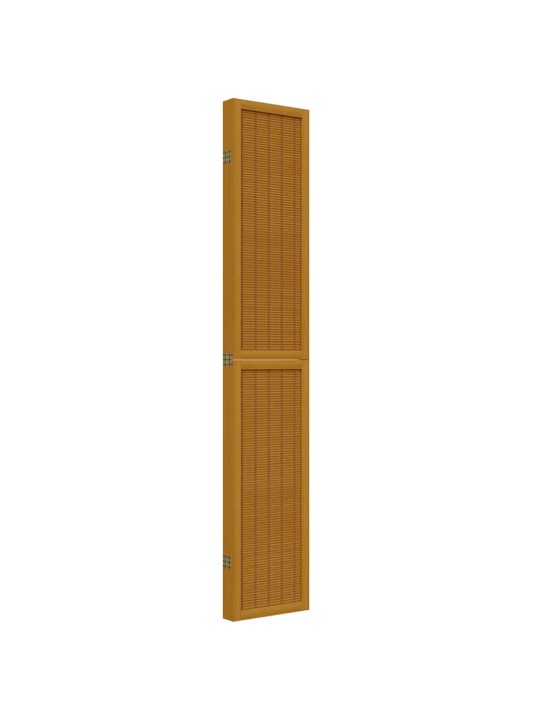 Paraván 5dílný hnědý masivní dřevo pavlovnie