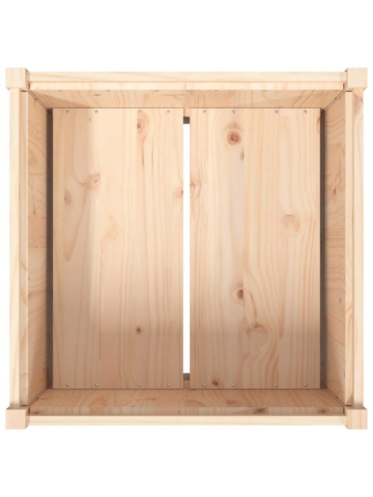 Zahradní truhlík 70 x 70 x 70 cm masivní borové dřevo