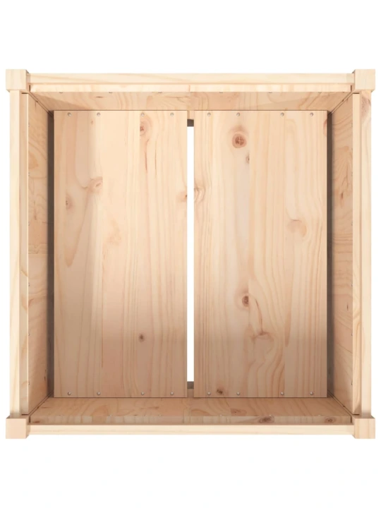 Zahradní truhlík 70 x 70 x 70 cm masivní borové dřevo