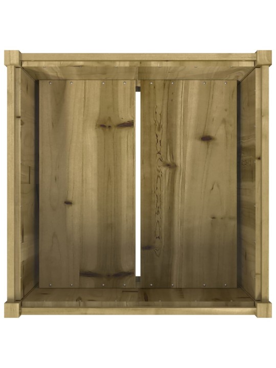 Zahradní truhlík 70 x 70 x 70 cm impregnované borové dřevo