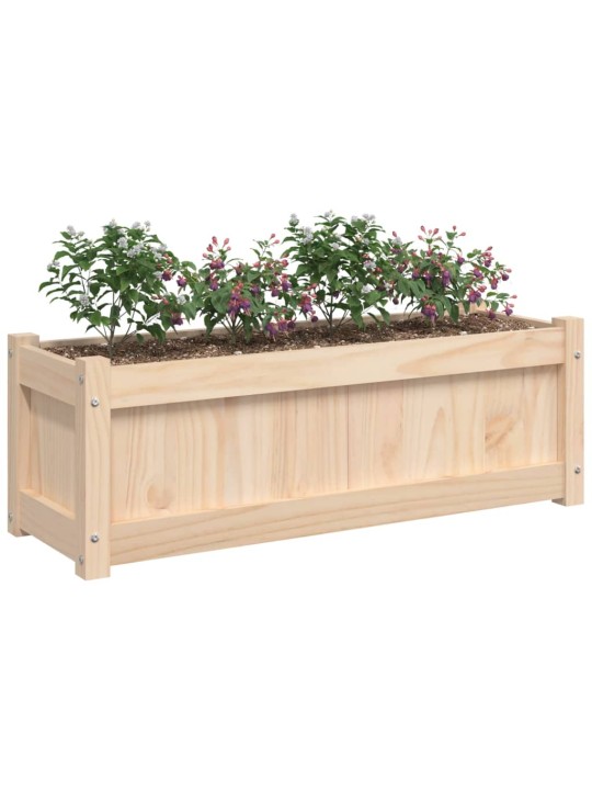 Zahradní truhlík 90 x 31 x 31 cm masivní borové dřevo
