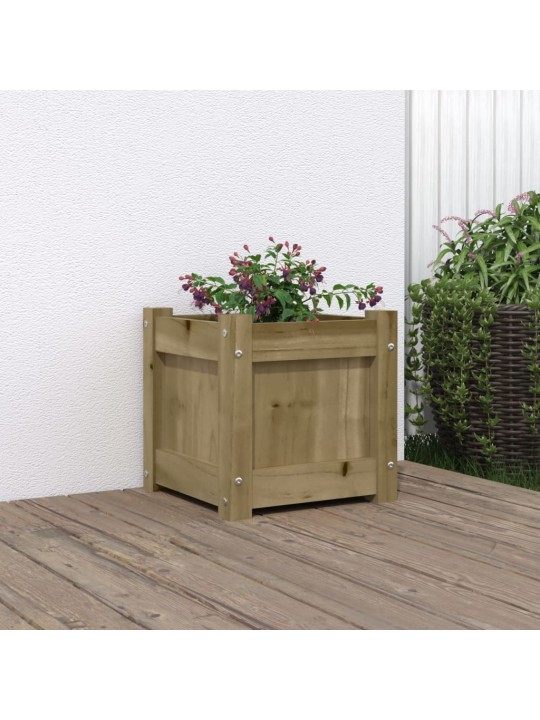 Zahradní truhlík 31 x 31 x 31 cm impregnované borové dřevo