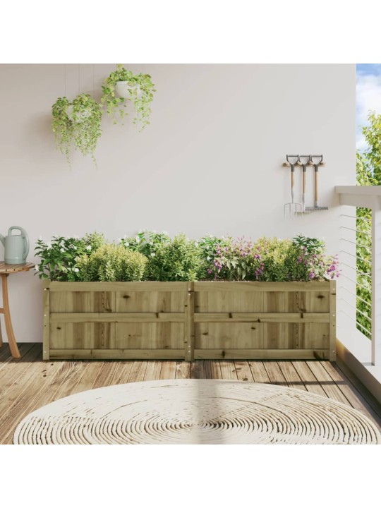Zahradní truhlík 180 x 50 x 50 cm impregnované borové dřevo