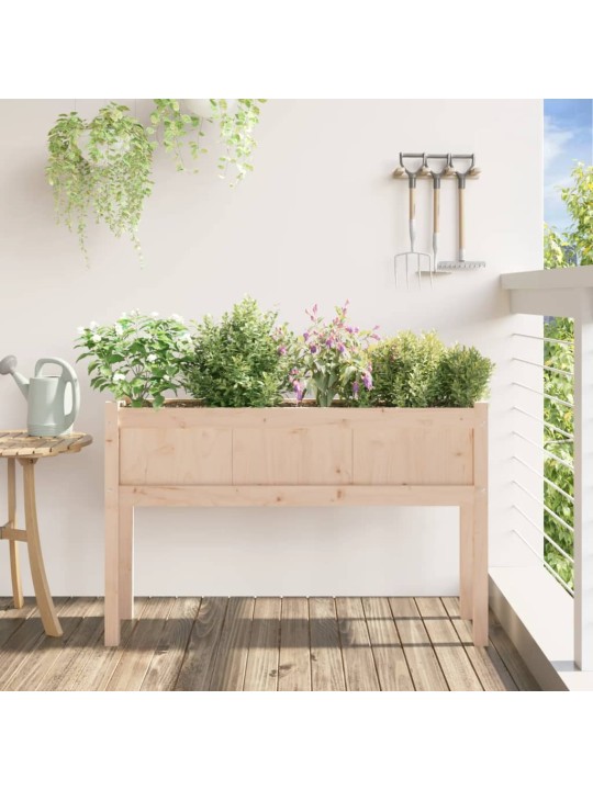 Zahradní truhlík s nohami 110 x 31 x 70 cm masivní borové dřevo