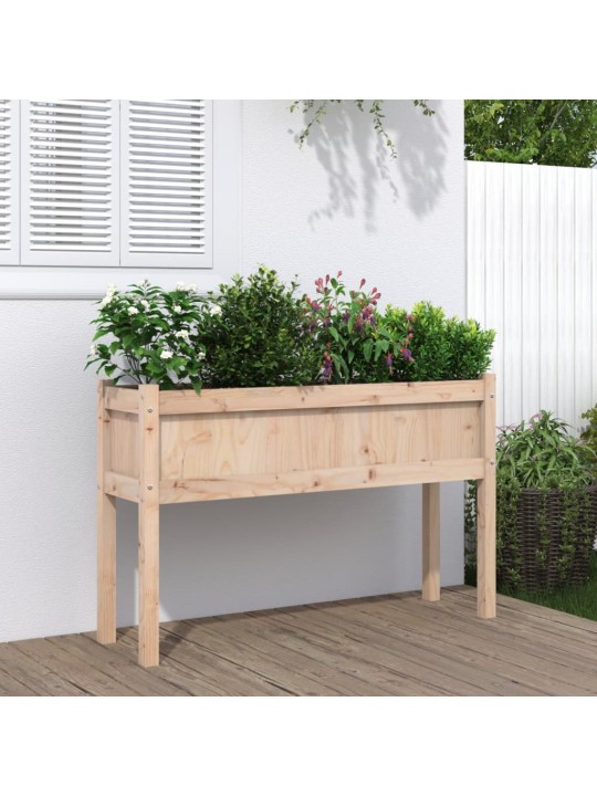 Zahradní truhlík s nohami 110 x 31 x 70 cm masivní borové dřevo