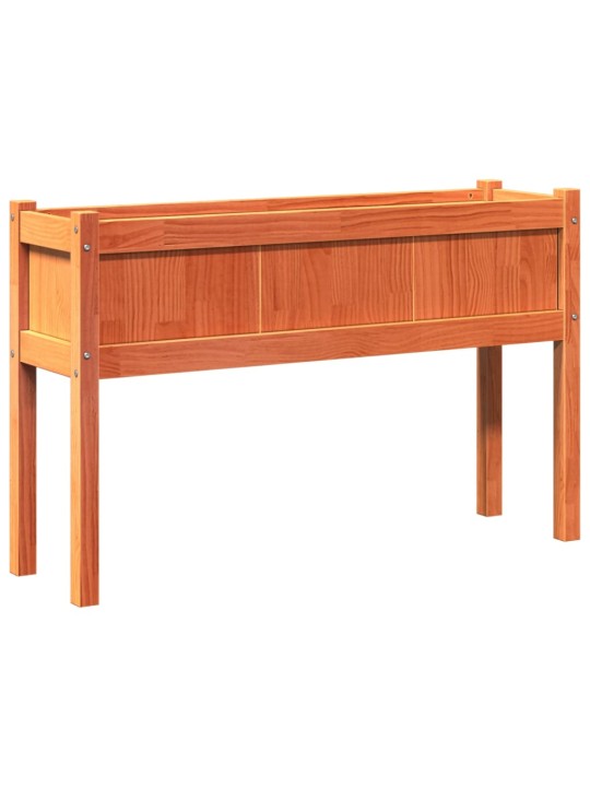 Zahradní truhlík s nohami voskově hnědý 110x31x70 cm borovice