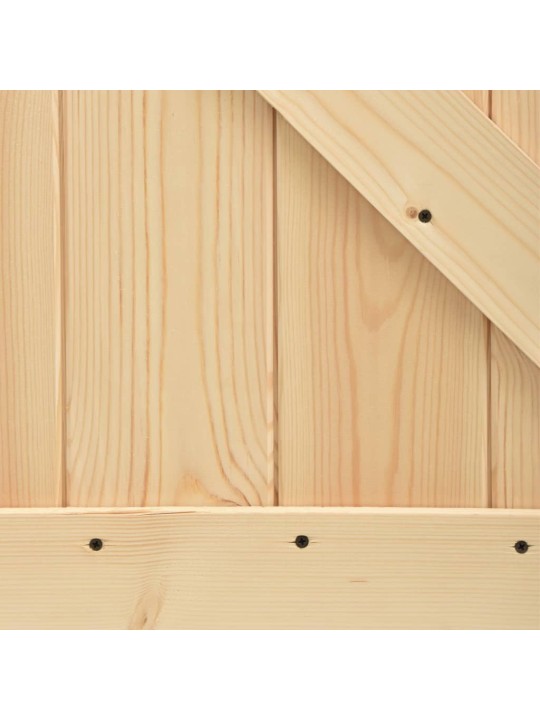 Posuvné dveře s kováním 85 x 210 cm masivní borové dřevo