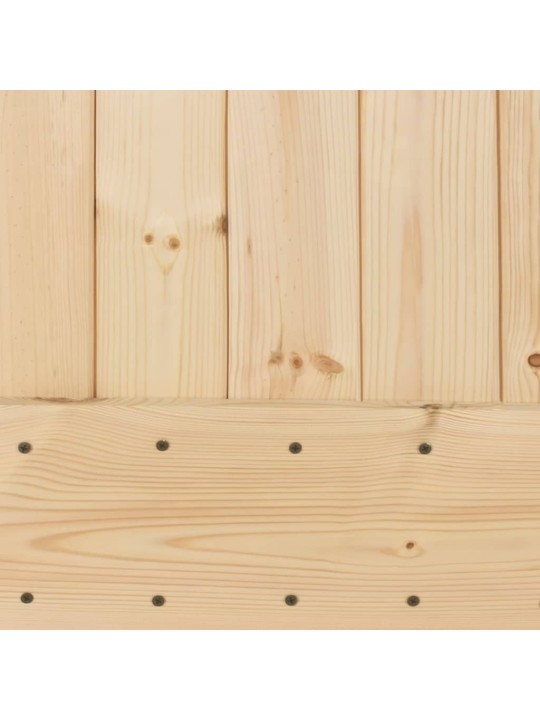Posuvné dveře s kováním 70 x 210 cm masivní borové dřevo