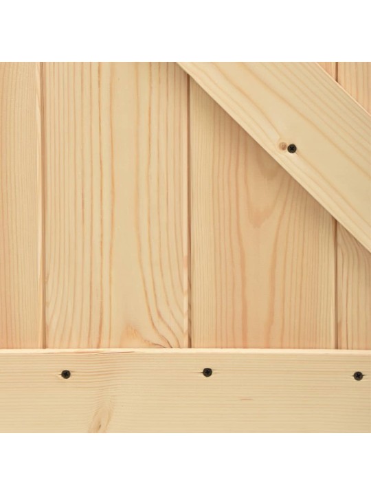 Posuvné dveře s kováním 70 x 210 cm masivní borové dřevo