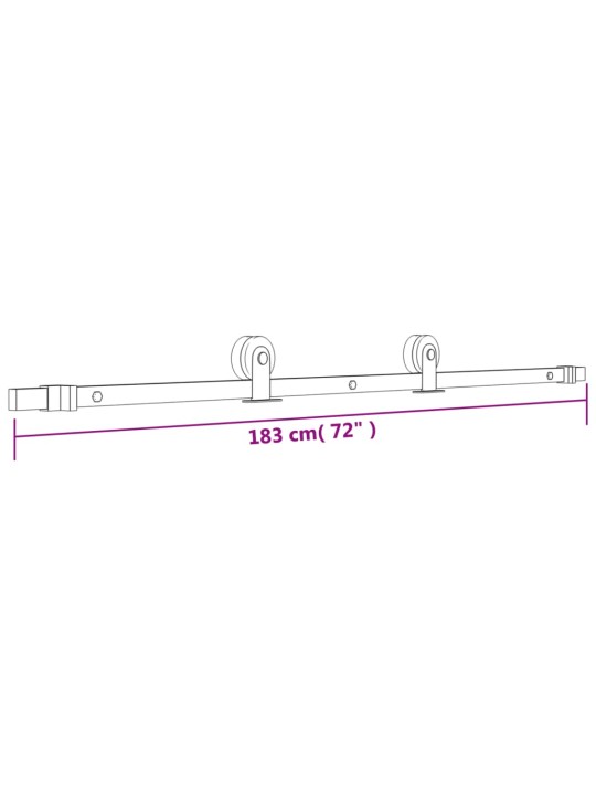 Posuvné dveře s kováním 70 x 210 cm masivní borové dřevo