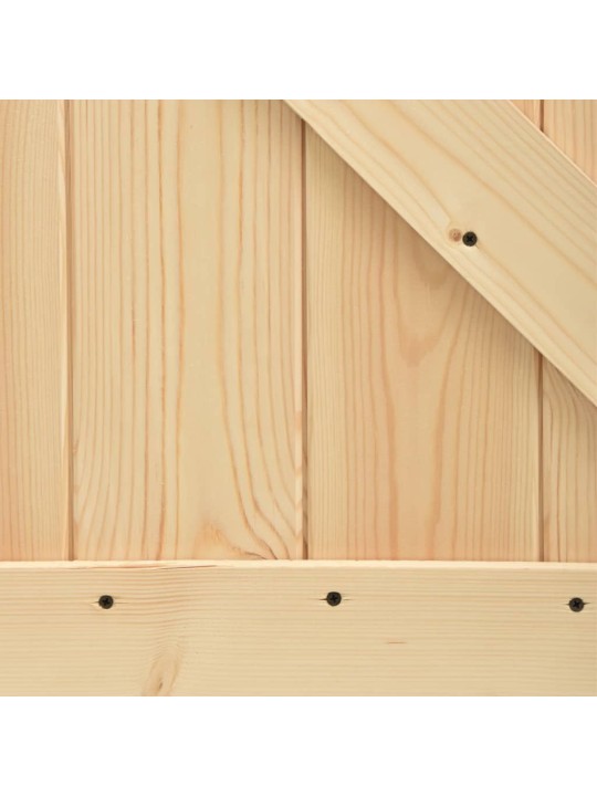 Posuvné dveře s kováním 70 x 210 cm masivní borové dřevo