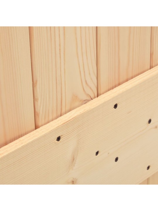 Posuvné dveře s kováním 70 x 210 cm masivní borové dřevo