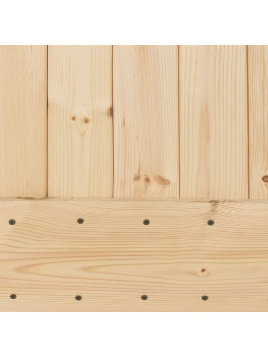 Posuvné dveře s kováním 85 x 210 cm masivní borové dřevo