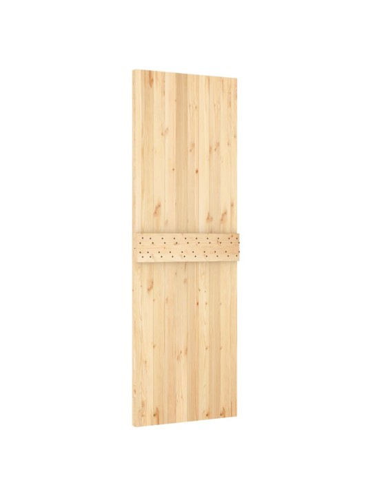 Posuvné dveře s kováním 70 x 210 cm masivní borové dřevo