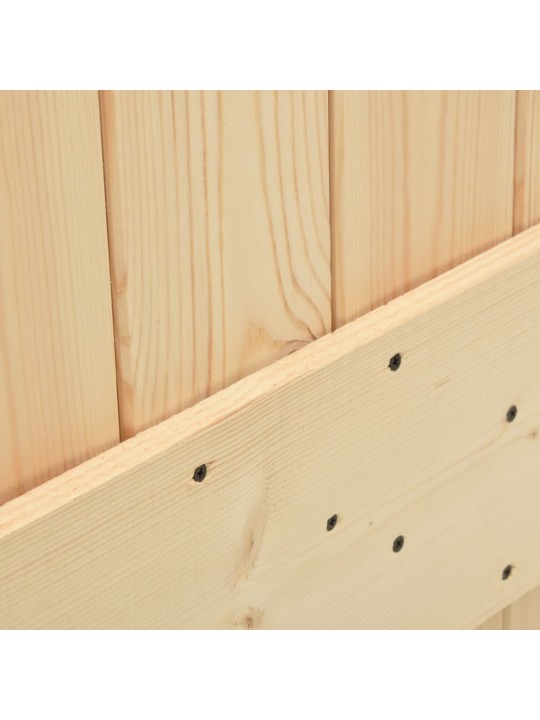 Posuvné dveře s kováním 70 x 210 cm masivní borové dřevo