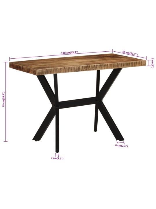 Jídelní stůl 110 x 55 x 75 cm masivní mangovníkové dřevo