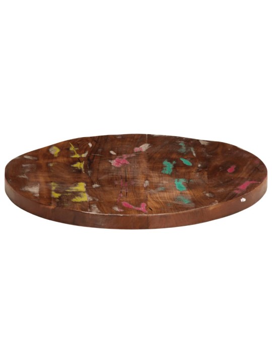 Stolní deska Ø 60 x 3,8 cm kulatá masivní recyklované dřevo