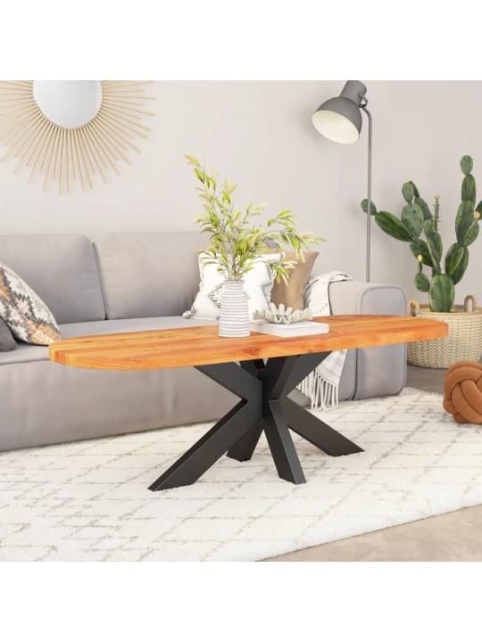 Stolní deska 110 x 40 x 2,5 cm oválná masivní akáciové dřevo