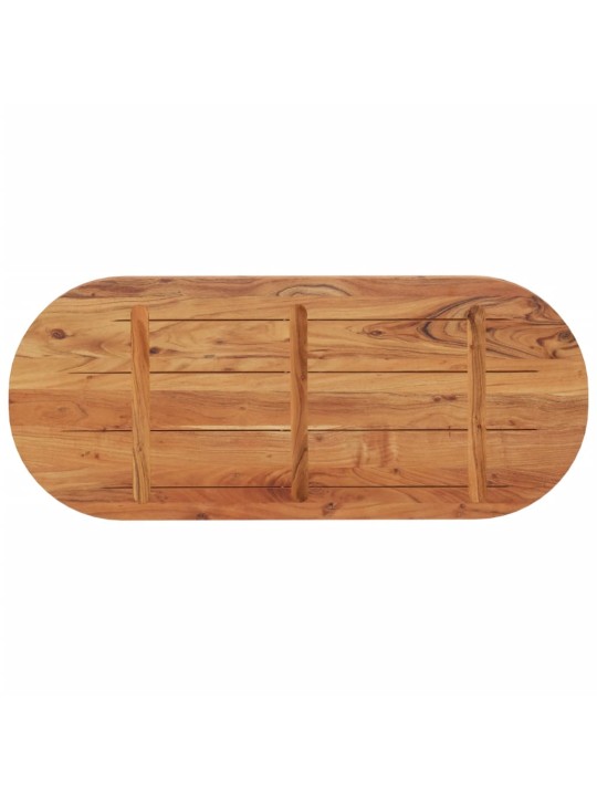 Stolní deska 100 x 40 x 3,8 cm oválná masivní akáciové dřevo