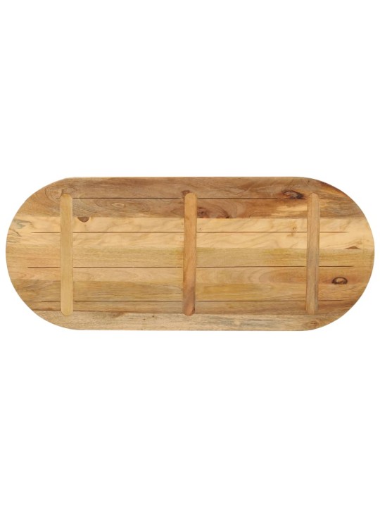 Stolní deska 100 x 50 x 2,5 cm oválná masivní hrubý mangovník