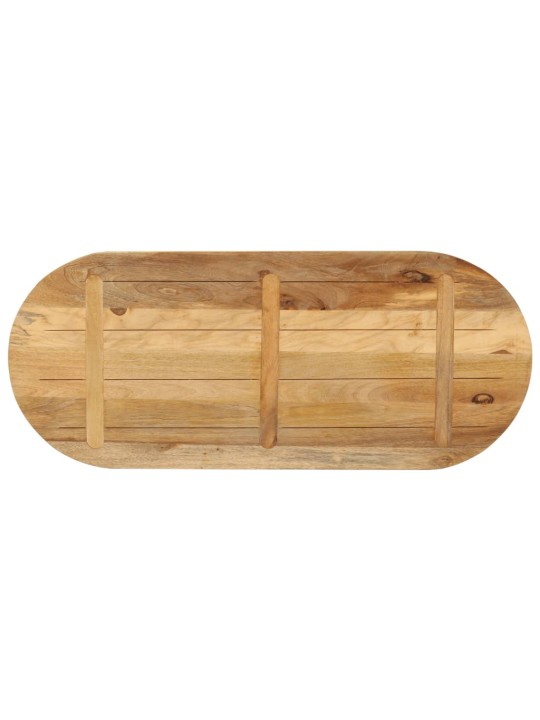 Stolní deska 110 x 50 x 3,8 cm oválná masivní hrubý mangovník