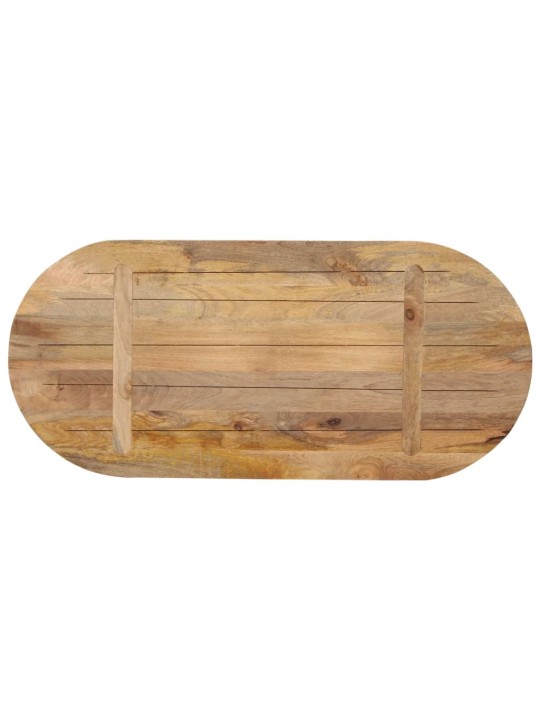 Stolní deska 80 x 40 x 2,5 cm oválná masivní mangovníkové dřevo