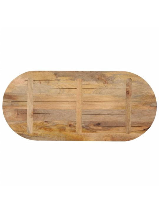 Stolní deska 100x50x2,5 cm oválná masivní mangovníkové dřevo