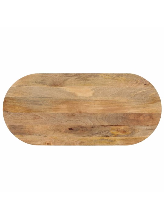 Stolní deska 140x50x2,5 cm oválná masivní mangovníkové dřevo