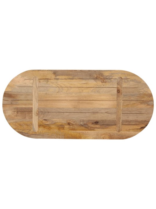 Stolní deska 80 x 40 x 3,8 cm oválná masivní mangovníkové dřevo