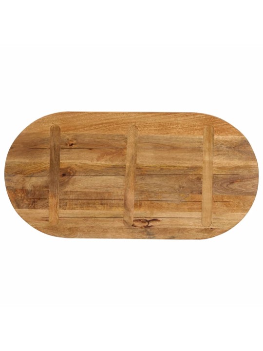 Stolní deska 140x50x2,5 cm oválná masivní mangovníkové dřevo