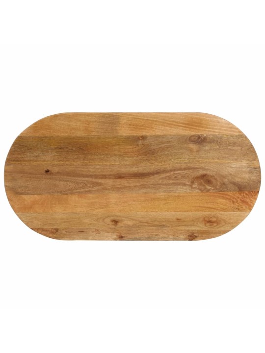 Stolní deska 100x40x3,8 cm oválná masivní mangovníkové dřevo