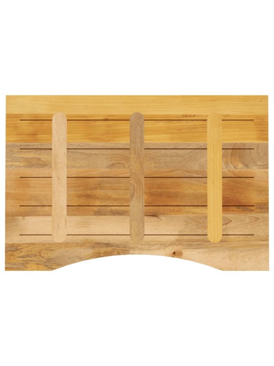 Stolní deska s výřezem 80 x 50 x 2,5 cm masivní hrubý mangovník