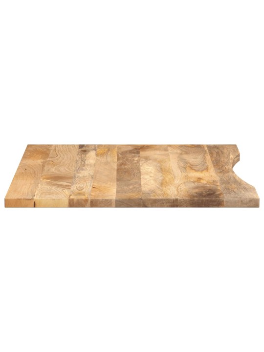 Stolní deska s výřezem 100x80x2,5 cm masivní hrubý mangovník