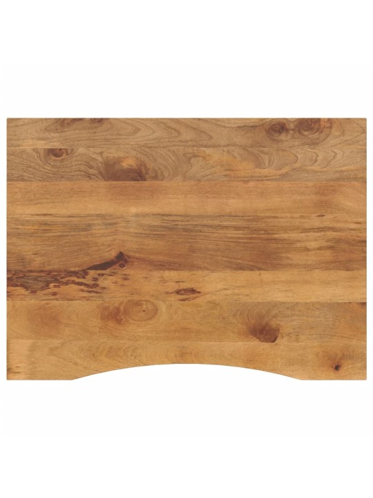 Stolní deska s výřezem 100x80x2,5 cm masivní hrubý mangovník