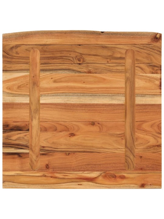 Stolní deska 80 x 80 x 2,5 cm čtverec masivní akácie živá hrana