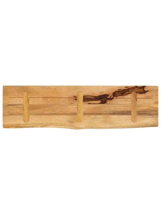 Stolní deska 120x20x2,5 cm živá hrana hrubé mangovníkové dřevo