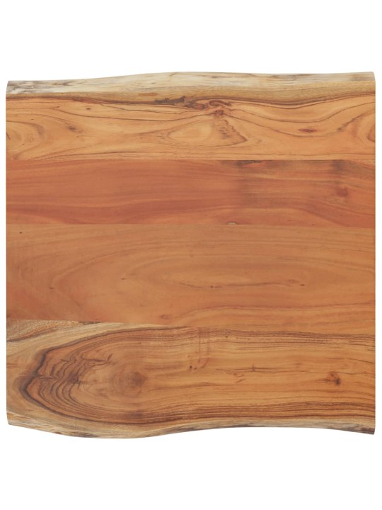Stolní deska 60 x 60 x 2,5 cm čtverec masivní akácie živá hrana