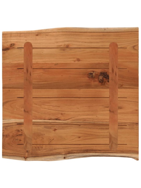 Stolní deska 60 x 60 x 2,5 cm čtverec masivní akácie živá hrana