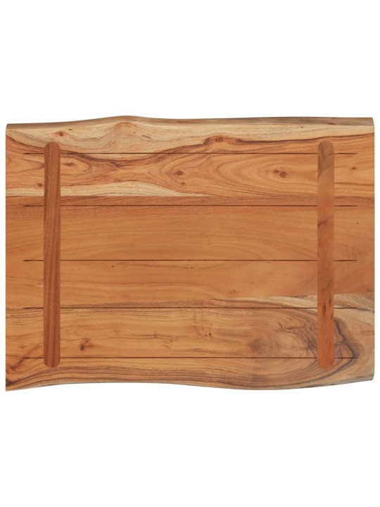 Stolní deska 80x60x2,5 cm obdélník masivní akácie živá hrana