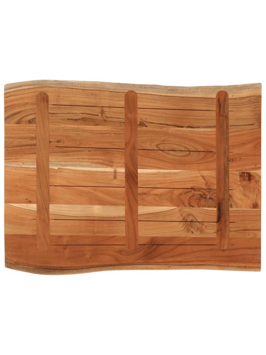 Stolní deska 90x60x2,5 cm obdélníková masivní akácie živá hrana